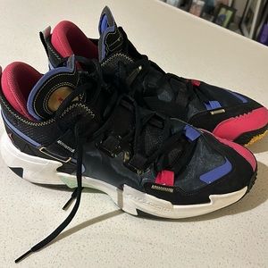 Russell Westbrook multi color basketball shoes
